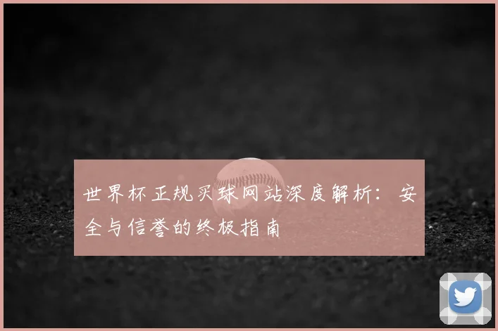 世界杯正规买球网站深度解析:安全与信誉的终极指南